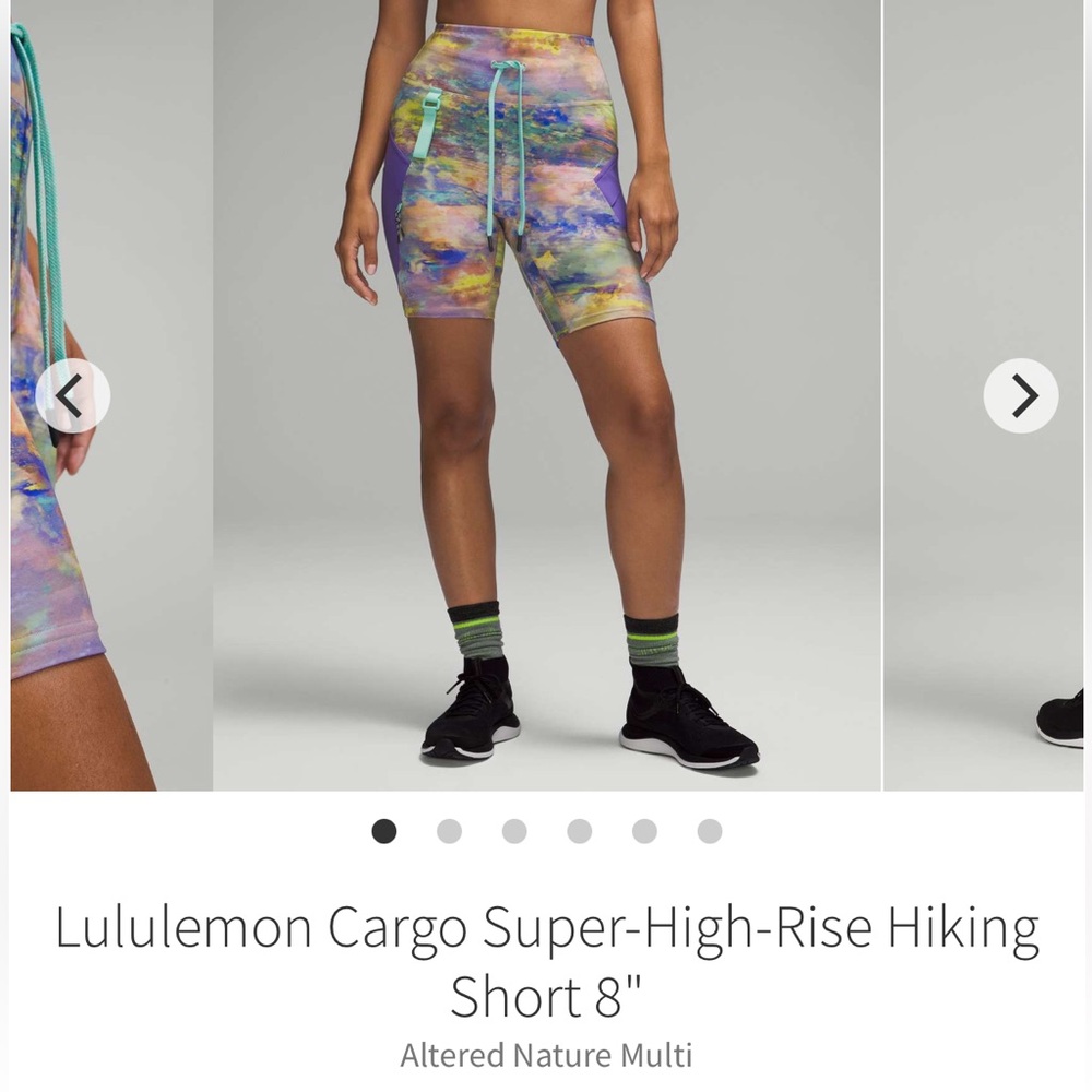 Lululemon Cargo Super-High Rise-Hiking Short altered nature multi size 10